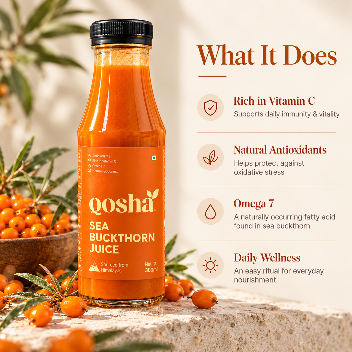 Qosha Sea Buckthorn Juice